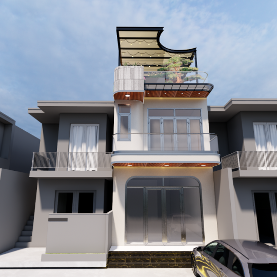 Mẫu Nhà 3 Tầng Hiện Đại 01