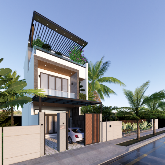 Mẫu Nhà 3 Tầng Hiện Đại 05