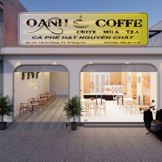 Mẫu Quán Coffe hiện đại