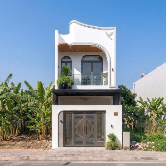Mẫu nhà phố 2 tầng hiện đại
