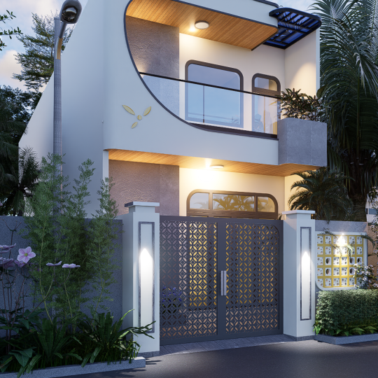 Mẫu Nhà Gác Lửng Hiện Đại 01